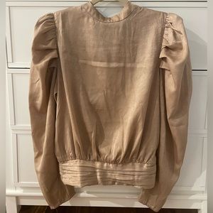 Tan blouse. size S